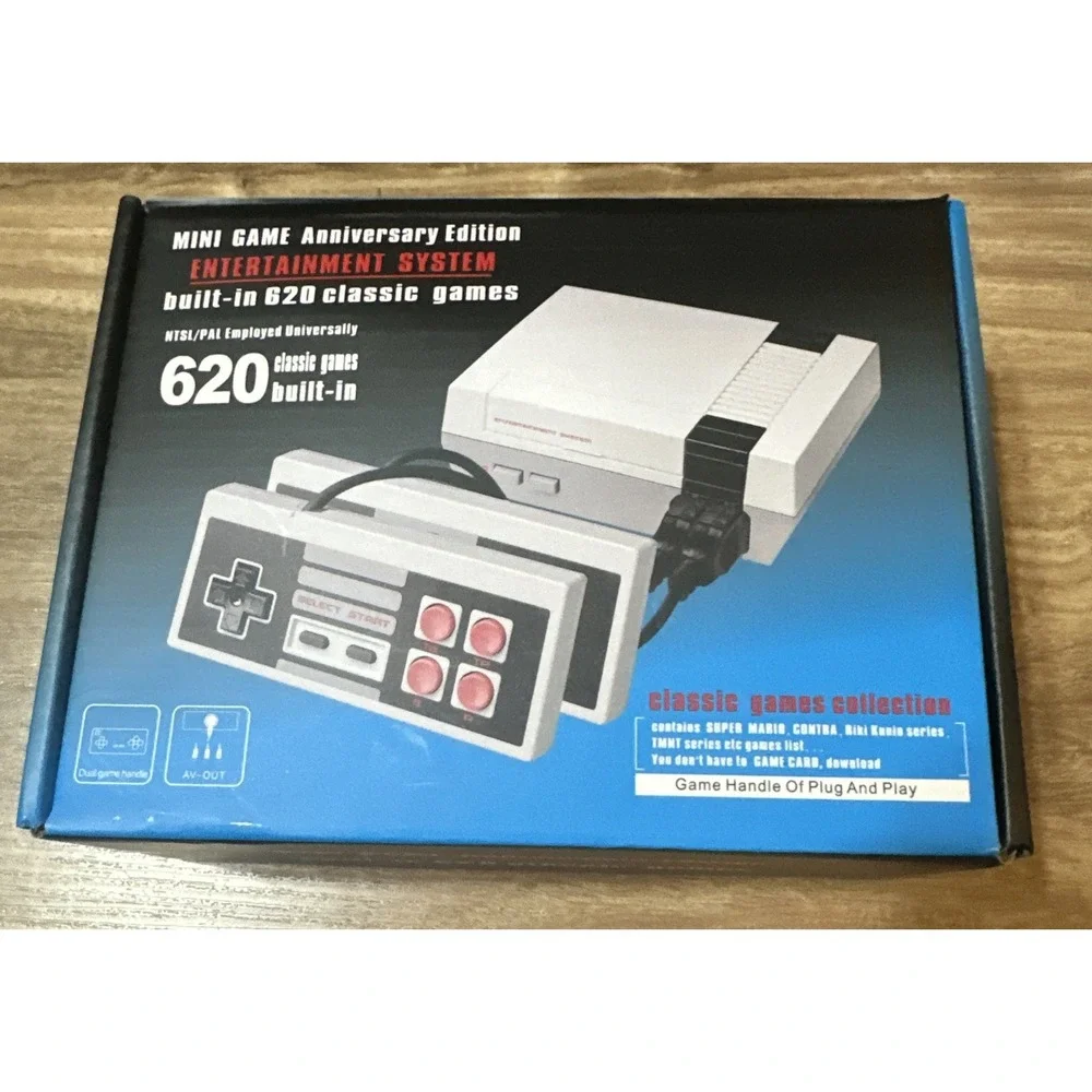 Mini Game Anniversary Edition Console 620 Games Dual Handle Plug & Play AV-Out …